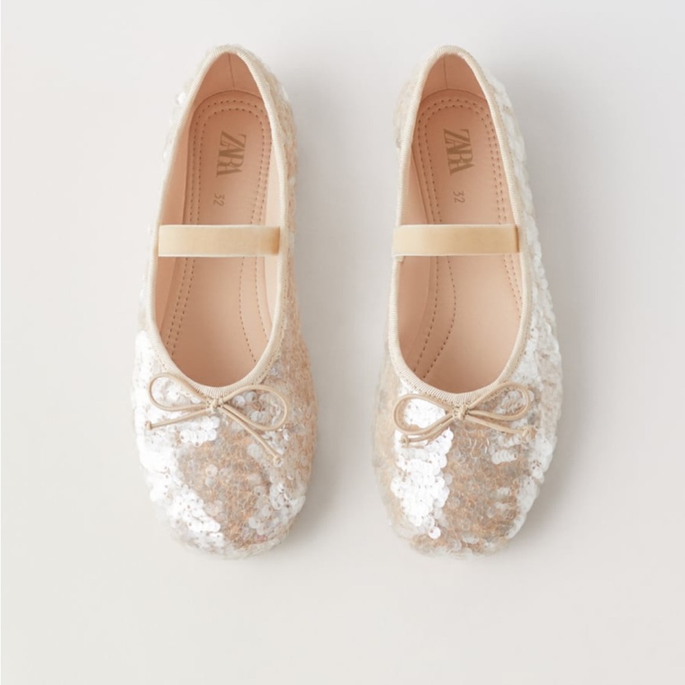 Zara Girls Sequin Shoe size 29